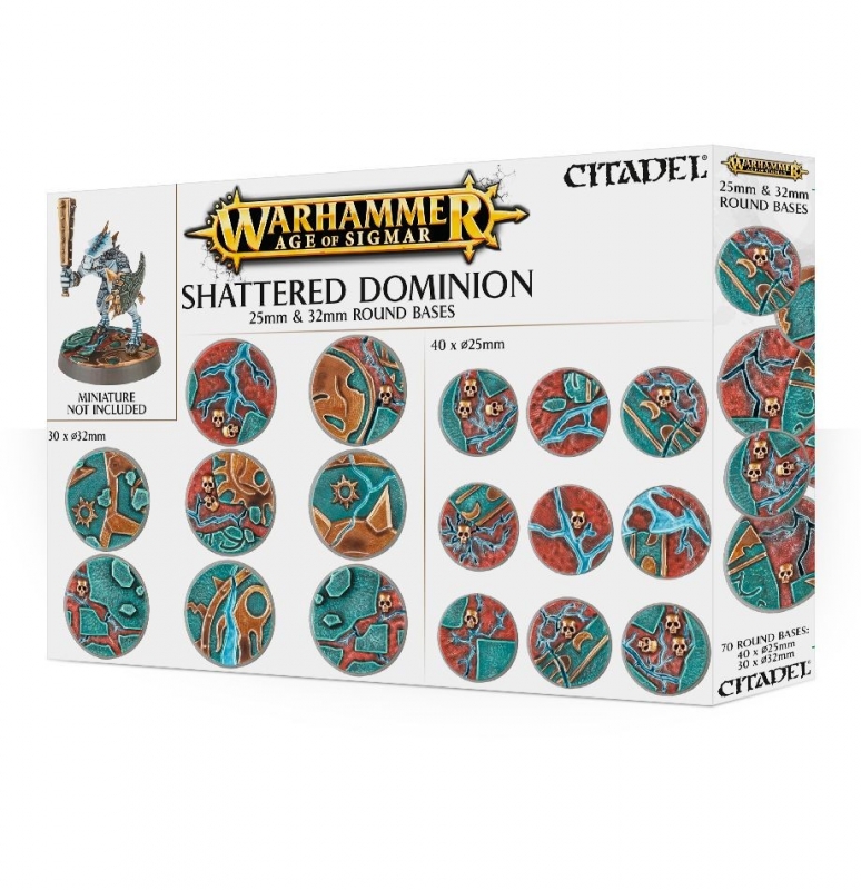 BASETTE ROTONDE SHATTERED DOMINION DA 25MM E 32MM