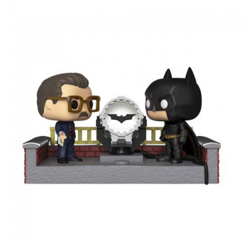 BATMAN 80TH - POP FUNKO FIGURE 291 MOVIE MOMENT - BATMAN W/ LIGHT UP BAT SIGNAL