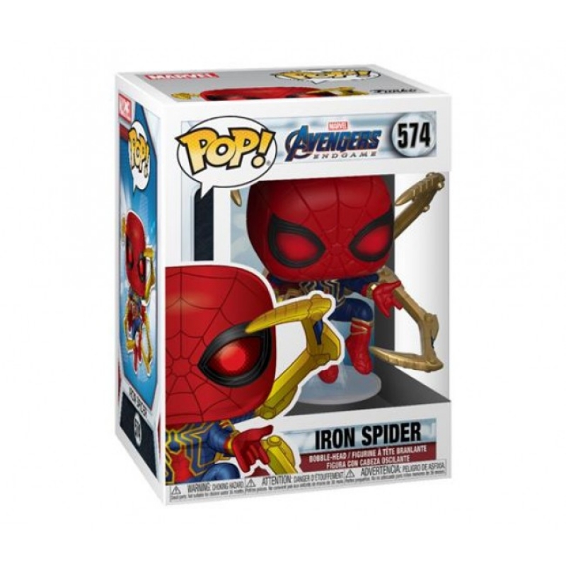 MARVEL - AVENGERS ENDGAME - POP FUNKO VINYL FIGURE 574 IRON SPIDER W/ NANO GAUNTLET