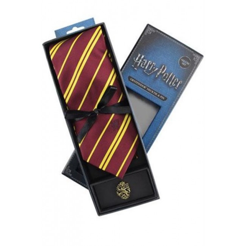 CINEREPLICAS - HARRY POTTER - CRAVATTA CON SPILLA GRYFFINDOR