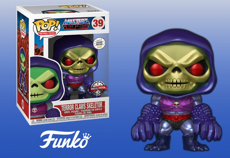 MASTERS OF THE UNIVERSE - POP FUNKO FIGURE 39 - TERROR CLAW SKELETOR - SPECIAL EDITION GAMES ACADEMY