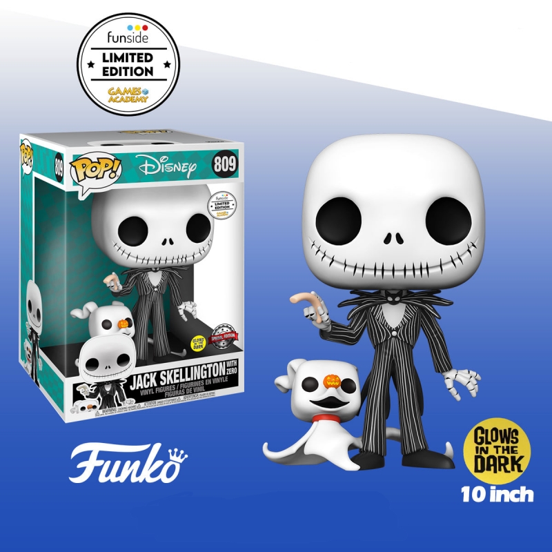 DISNEY - POP FUNKO FIGURE 809 JACK SKELLINGTON with Zero - SPECIAL EDITION GA EXCL