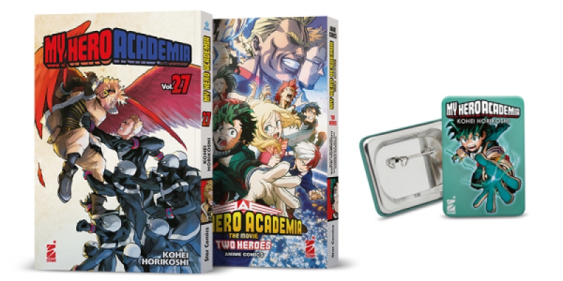 MY HERO ACADEMIA PACK (THE MOVIE: TWO HEROES - ANIME COMICS + MY HERO ACADEMIA #27 + SPILLA)