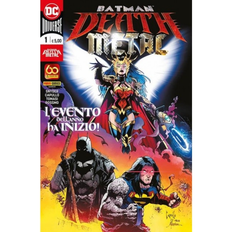 BATMAN DEATH METAL 1-7 Serie Completa 7 Albi (Cover Regular) + Portachiavi