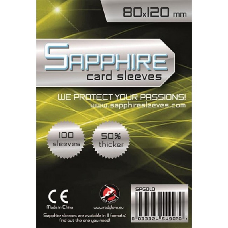 100 BUSTE PROTETTIVE 80X120(mm) - SAPPHIRE GOLD
