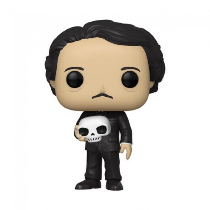 POP ICONS - POP FUNKO FIGURE 21 - EDGAR ALLAN POE WITH SKULL