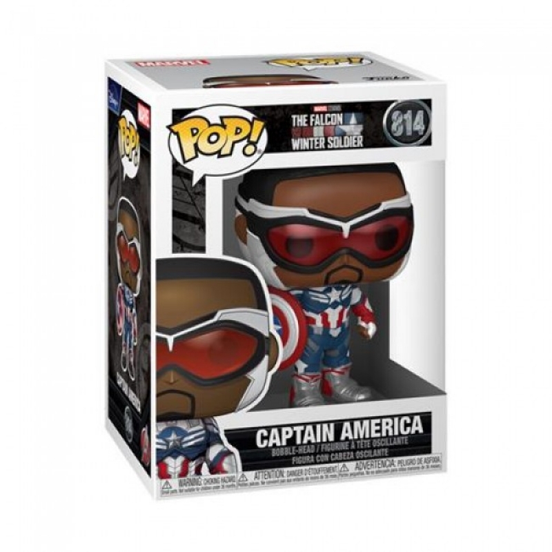 MARVEL: FALCON AND THE WINTER SOLDIER - POP FUNKO FIGURE 814 - CAPTAIN AMERICA