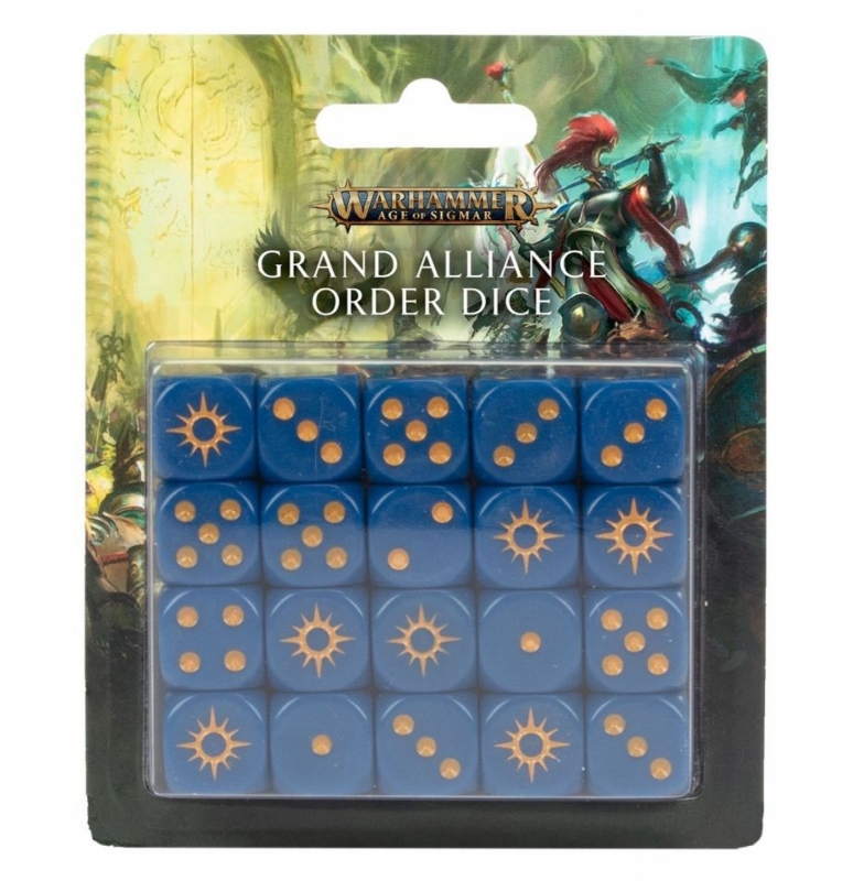 WARHAMMR AGE OF SIGMAR - SET 20 DADI(d6) GRANDE ALLEANZA DELL'ORDINE