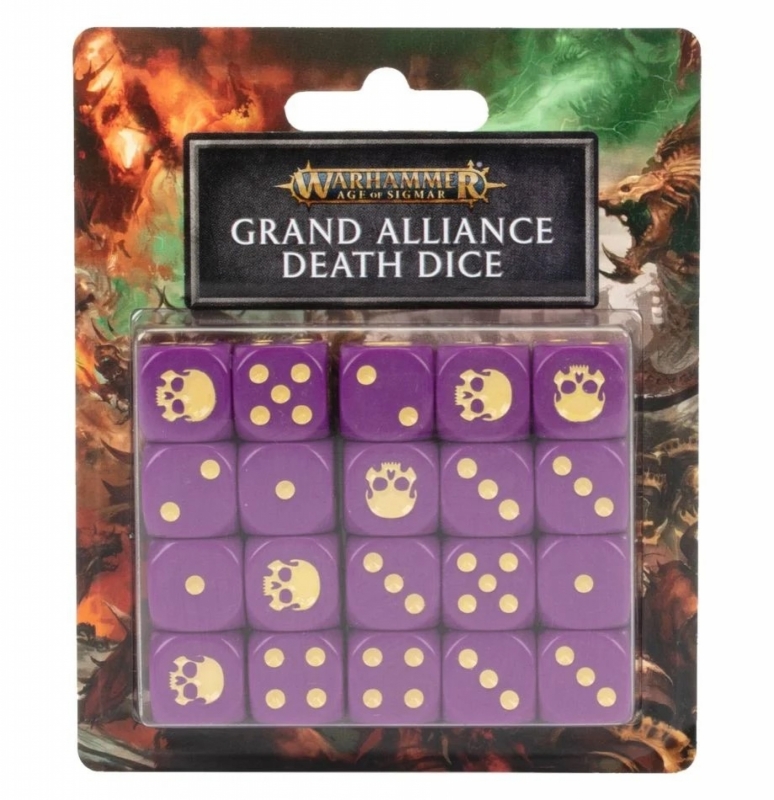 WARHAMMR AGE OF SIGMAR - SET 20 DADI(d6) GRANDE ALLEANZA MORTE