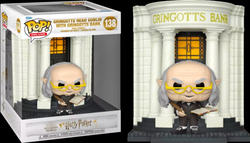  HARRY POTTER - POP FUNKO FIGURE 138 - DELUXE DIAGON ALLEY GRINGOTTS BANK WITH HEAD GOBLIN