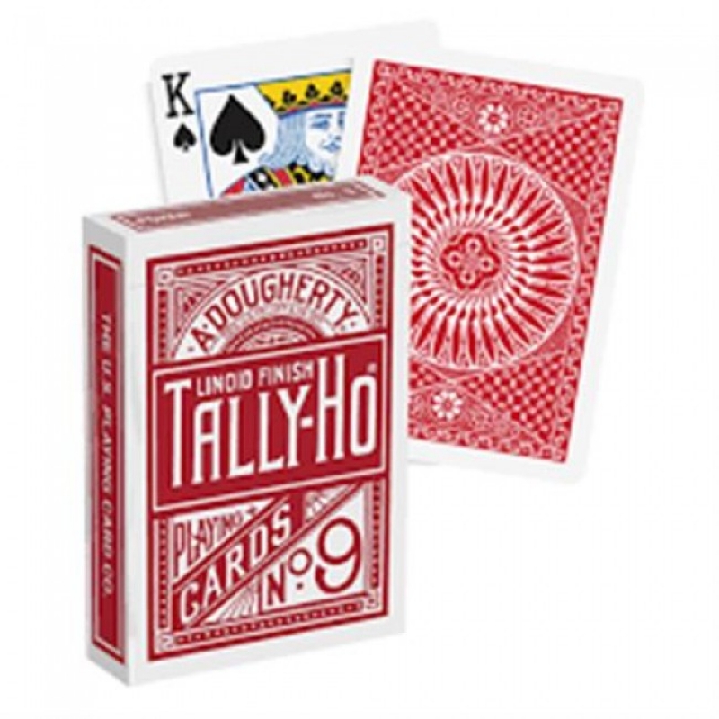 TALLY-HO CARTE DA GIOCO STANDARD INDEX CIRCLE BACK ROSSE