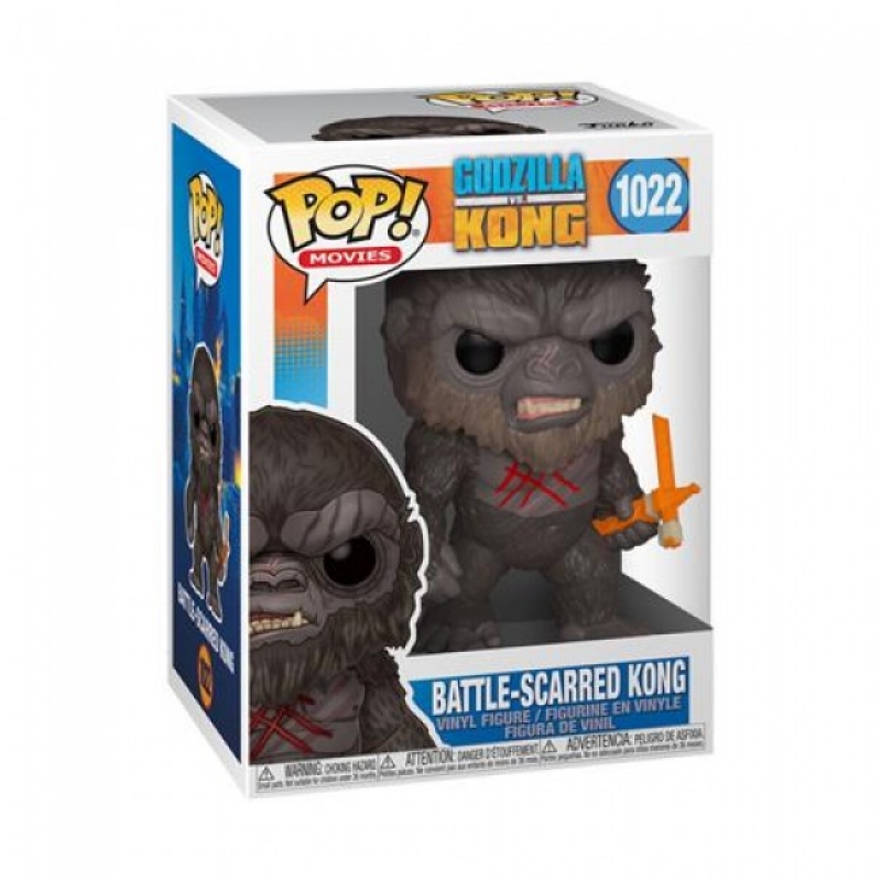 GODZILLA VS KONG - POP FUNKO VINYL FIGURE 1022 -  BATTLE SCARRED KONG