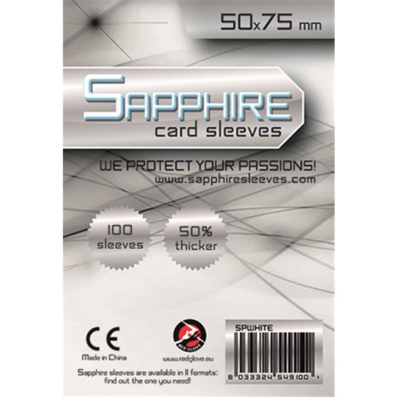 100 BUSTE PROTETTIVE 50X75(mm) - SAPPHIRE WHITE