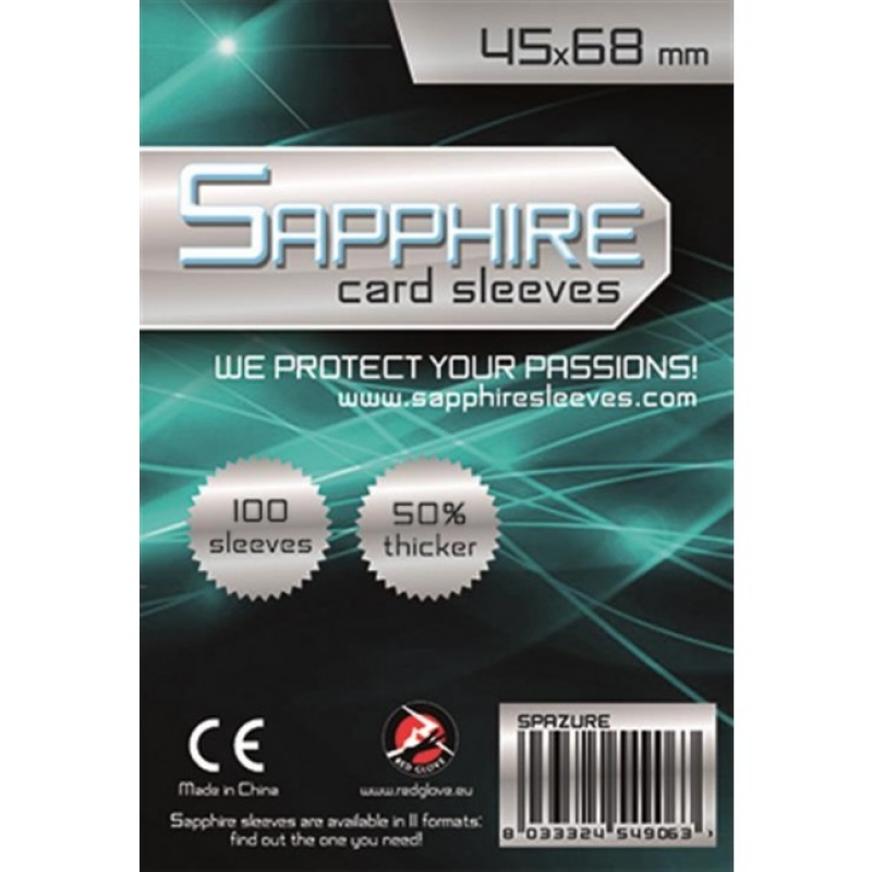 100 BUSTE PROTETTIVE 45X68(mm) - SAPPHIRE AZURE