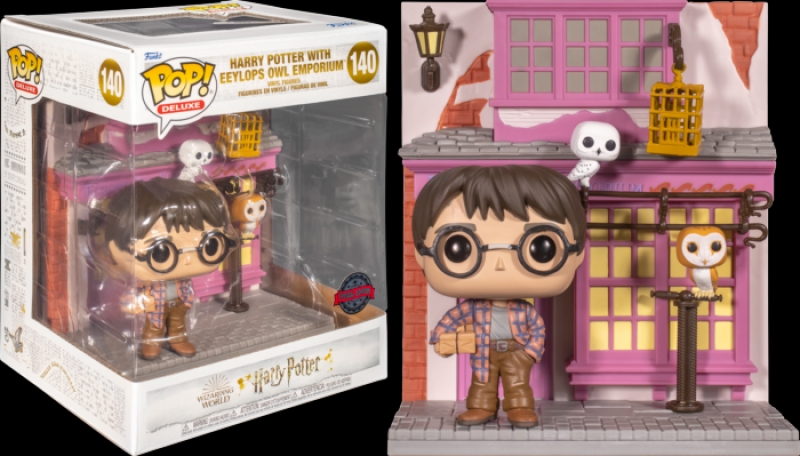 HARRY POTTER - POP FUNKO FIGURE 140 DELUXE DIAGON ALLEY EEYLOPS OWL EMPORIUM