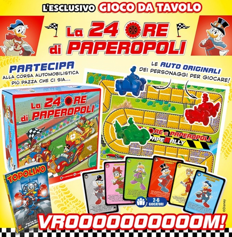  LA 24 ORE DI PAPEROPOLI - Gioco da tavolo + FUMETTI TOPOLINO