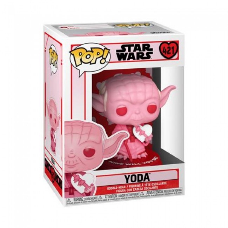 STAR WARS: VALENTINES - POP FUNKO VINYL FIGURE 421 YODA WITH HEART 