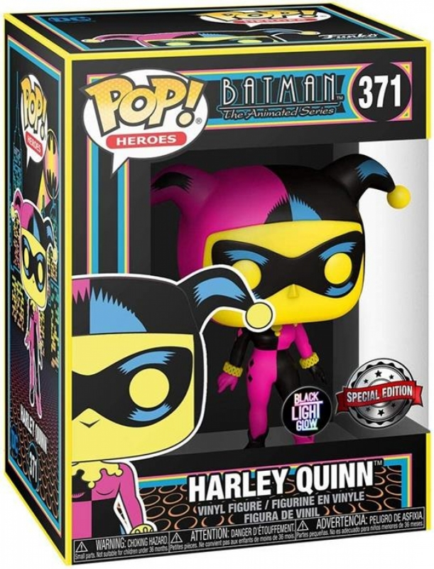 DC COMICS: BLACK LIGHT - POP FUNKO VINYL FIGURE 371 HARLEY QUINN