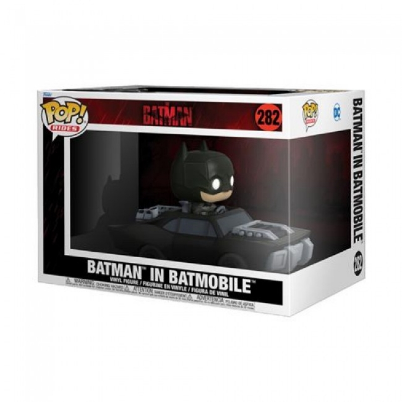 DC COMICS: THE BATMAN - POP FUNKO FIGURE RIDE 282 BATMAN IN BATMOBILE