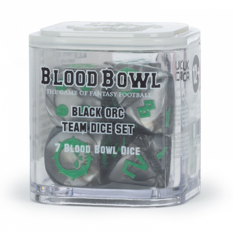  BLOOD BOWL BLACK ORC SET DADI