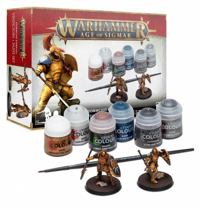 WARHAMMER AGE OF SIGMAR - STORMCAST VINDICATORS + SET COLORI