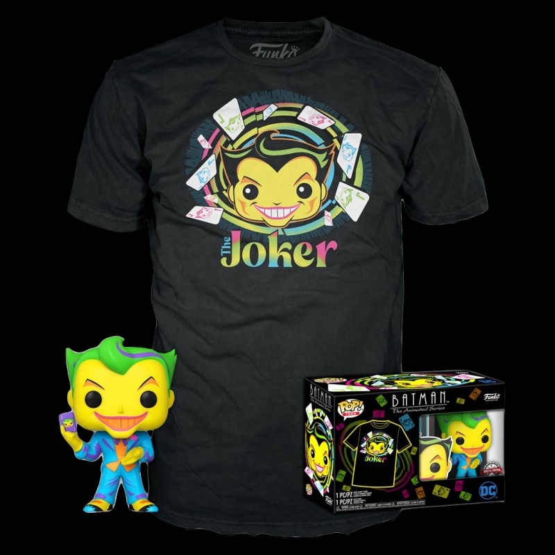 DC COMICS - POP FUNKO & TEE BOX THE JOKER 9CM (T-SHIRT S)