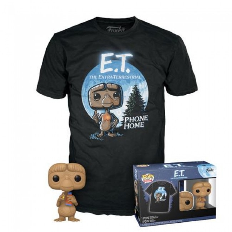 E.T. - POP FUNKO & TEE BOX - E.T. With REESES +T-SHIRT S