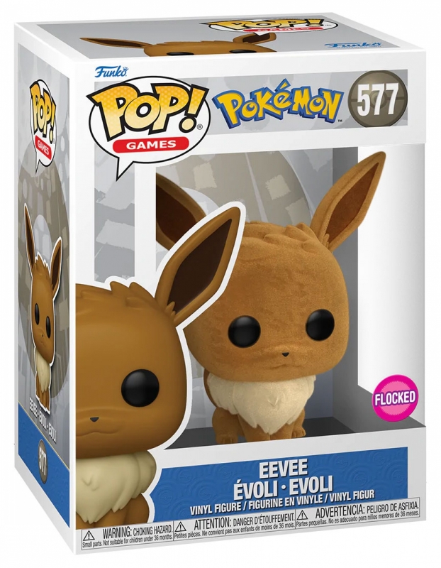 POKEMON - POP FUNKO VINYL FIGURE 577 EEVEE (EMEA) FLOCKED