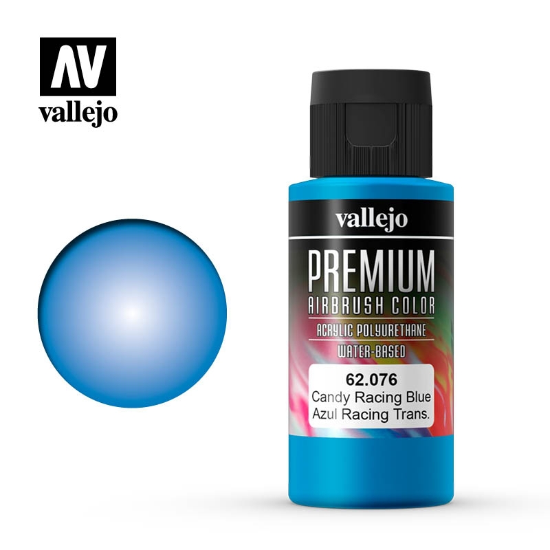 PREMIUM AIRBRUSH COLOR CANDY RACING BLUE TRASPARENTE 60ML