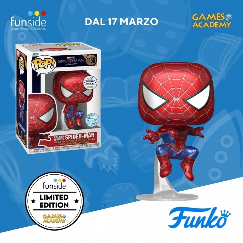 MARVEL: SPIDER-MAN NO WAY HOME - POP FUNKO FIGURE 1158 FRIENDLY NEIGHBORHOOD SPIDER-MAN ESCLUSIVE GA