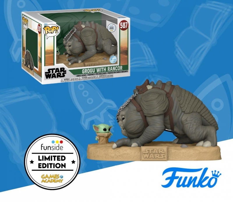 STAR WARS: THE BOOK OF BOBA FETT - POP FUNKO JUMBO VINYL FIGURE 587 RANCOR WITH GROGU GA EXCLUSIVE