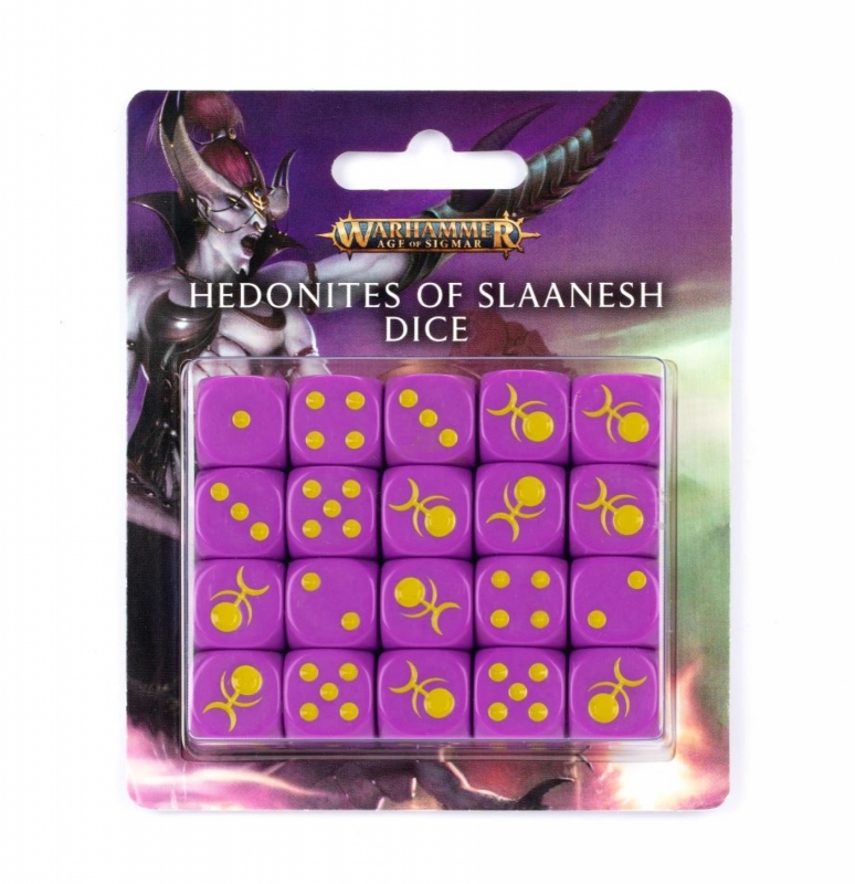 WARHAMMER AGE OF SIGMAR SET DADI - Edoniti di Slaanesh