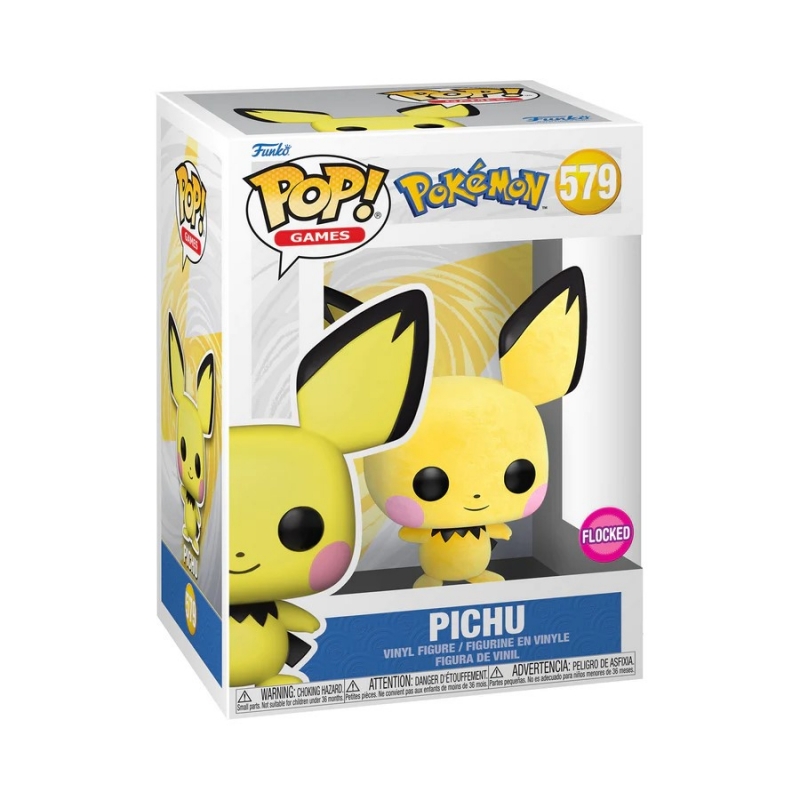 POKEMON - POP FUNKO VINYL FIGURE 579 PICHU (FLOCKED)