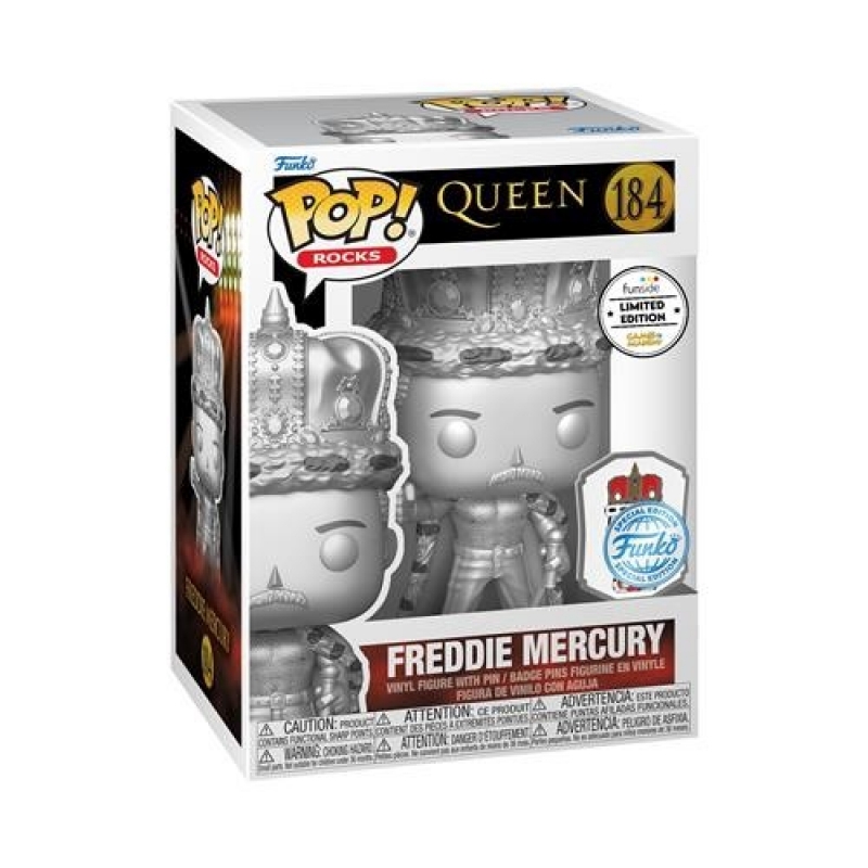 QUEEN - POP FUNKO VINYL FIGURE 184 FREDDIE MERCURY KING (PLT)  GA EXCL