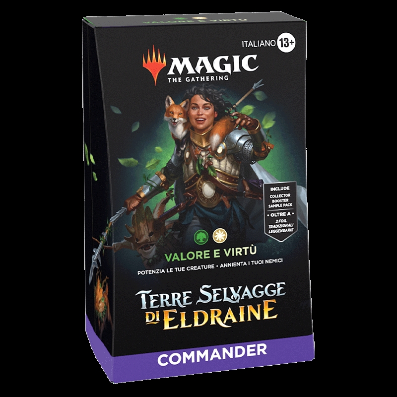 COMMANDER DECK - LE TERRE SELVAGGE DI ELDRAINE -VALORE E VIRTU' (BIANCO/VERDE))