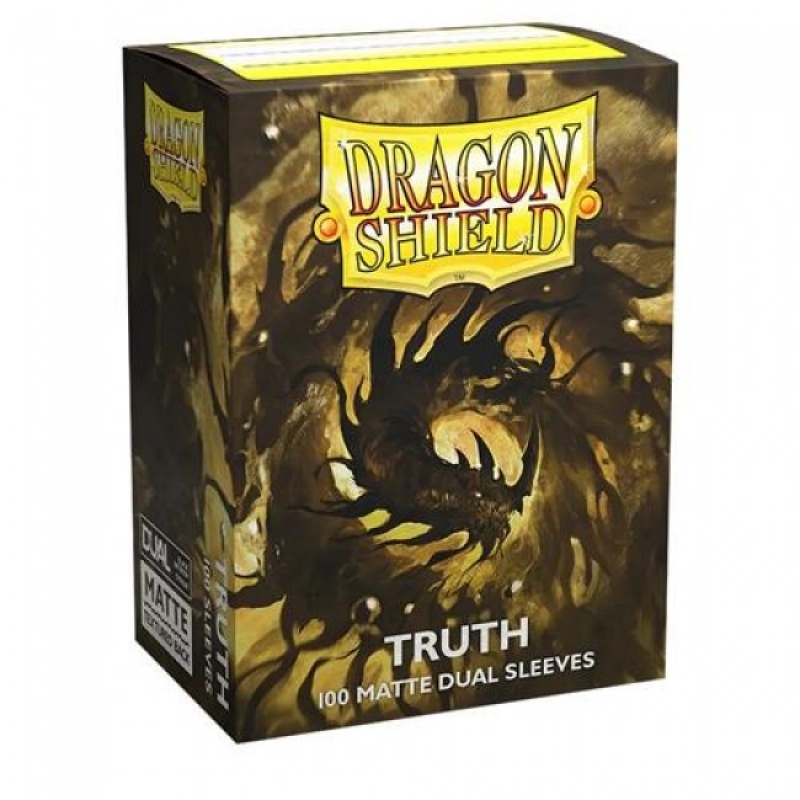 100 STANDARD SIZE MATTE DUAL SLEEVES - TRUTH (ORO METALLIC)