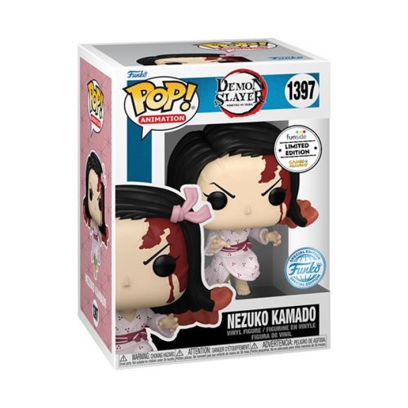 DEMON SLAYER - POP FUNKO VINYL FIGURE 1397 NEZUKO LEAPING GA EXCLUSIVE