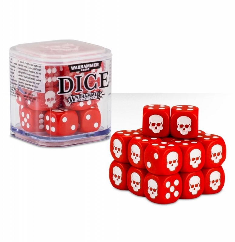 WARHAMMER Set di dadi - Cubo 20 d6  Rosso