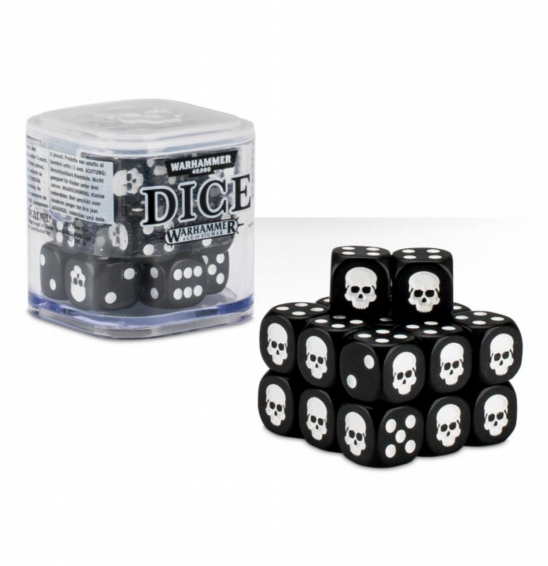 WARHAMMER Set di dadi - Cubo 20 d6  Nero