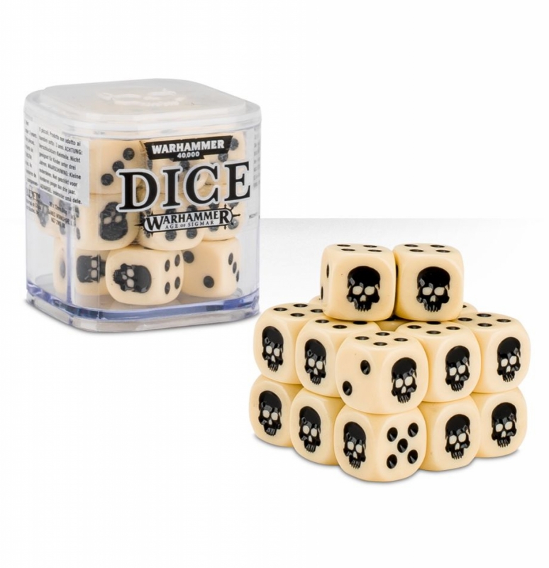 WARHAMMER Set di dadi - Cubo 20 d6 Bianco