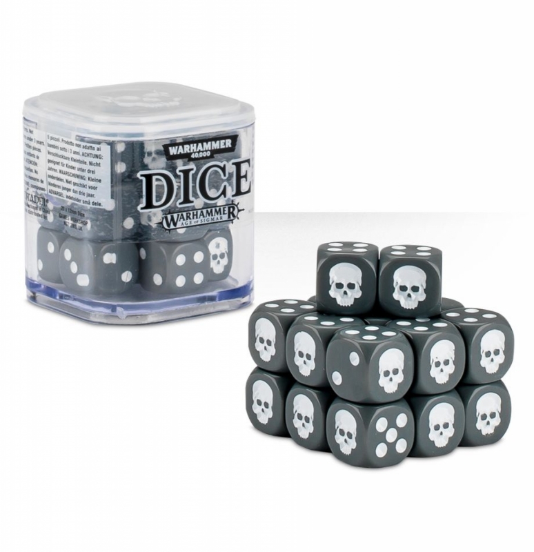 WARHAMMER Set di dadi - Cubo 20 d6 Grigio