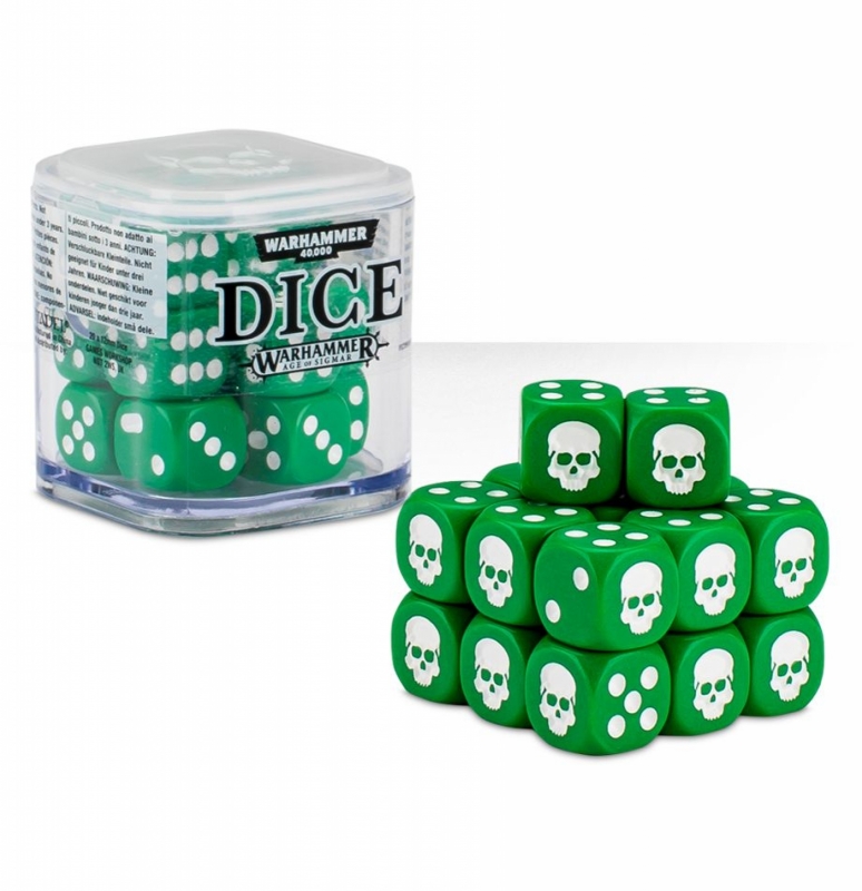 WARHAMMER Set di dadi - Cubo 20 d6 Verde