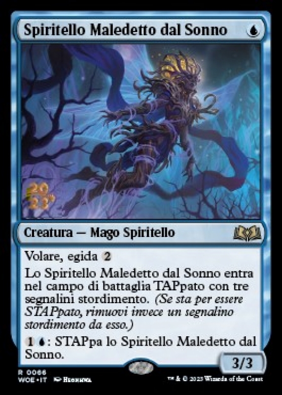 Spiritello Maledetto dal Sonno  - Eldraine Promo Foil  - Italiano (Sleep-Cursed Faerie )