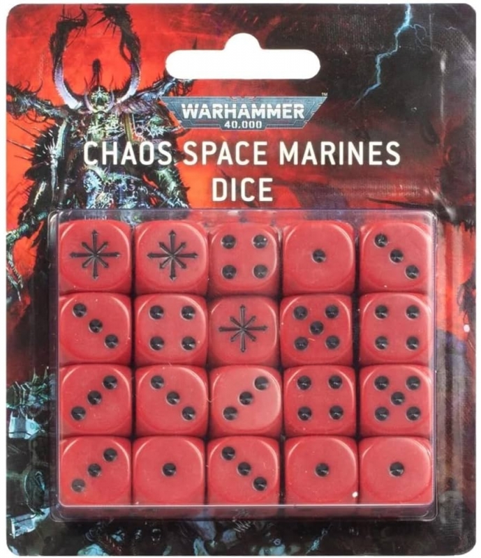 WARHAMMER 40.000 SET 20 DADI - CHAOS SPACE MARINE