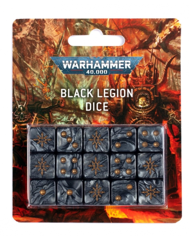 WARHAMMER 40.000 SET 15 DADI - BLACK LEGION CHAOS SPACE MARINE