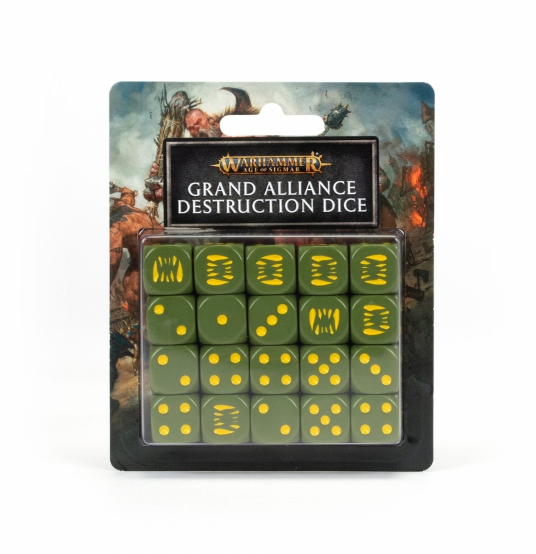 WARHAMMR AGE OF SIGMAR - SET 20 DADI(d6) GRANDE ALLEANZA DISTRUZIONE