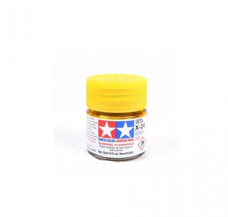 TAMIYA ACRYLIC PAINT - CLEAR YELLOW X-24