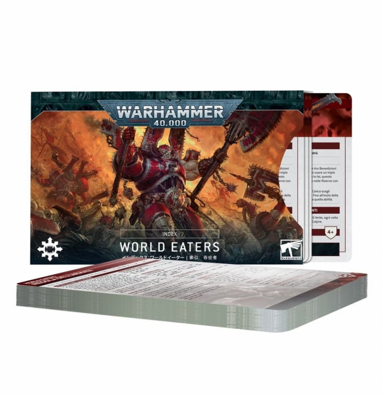 WARHAMMER 40.000 INDEX CARDS -  WORLD EATERS (ITALIANO)