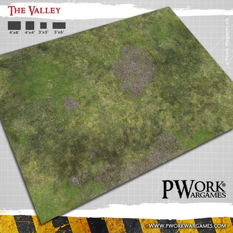 PWORK - NEOPRENE GAME BATTLE MAT - The VAlley 44x60(110 cm x 150 cm)