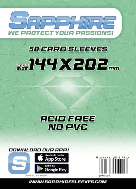 SAPPHIRE MINT - 50 BUSTE PROTETTIVE 144X202MM